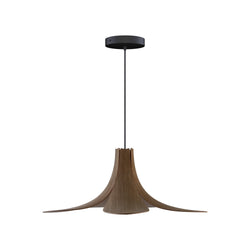 Jazz Hardwired Pendant in Dark Oak, Black Cord