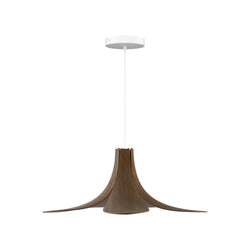 Jazz Hardwired Pendant in Dark Oak, White Cord