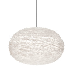 Eos XXL Plug-In Pendant in White, Black Cord