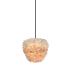 Eos Evia Large Plug-In Pendant in Light Brown, Black cord