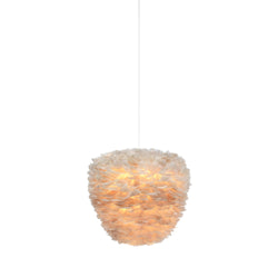 Eos Evia Large Plug-In Pendant in Light Brown, White cord