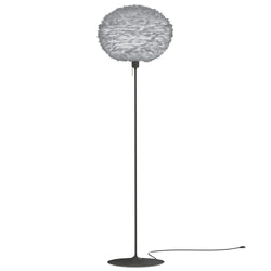 Eos Large Floor Lamp in Grey, Black Base