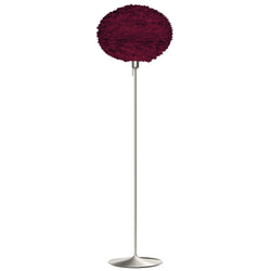 Eos Large Floor Lamp in Red, Brushed Steel Base