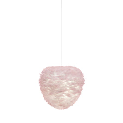 Eos Evia Large Plug-In Pendant in Light Rose, White Cord