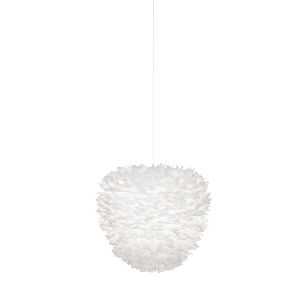 Eos Evia Large Plug-In Pendant in White