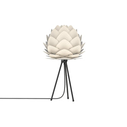 Aluvia Tripod Table Lamp in Pearl White, Black Base