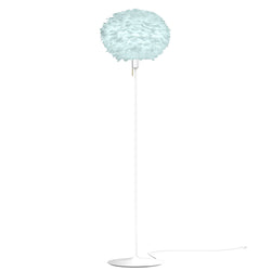 Eos Medium Floor Lamp in Light Blue, White Base