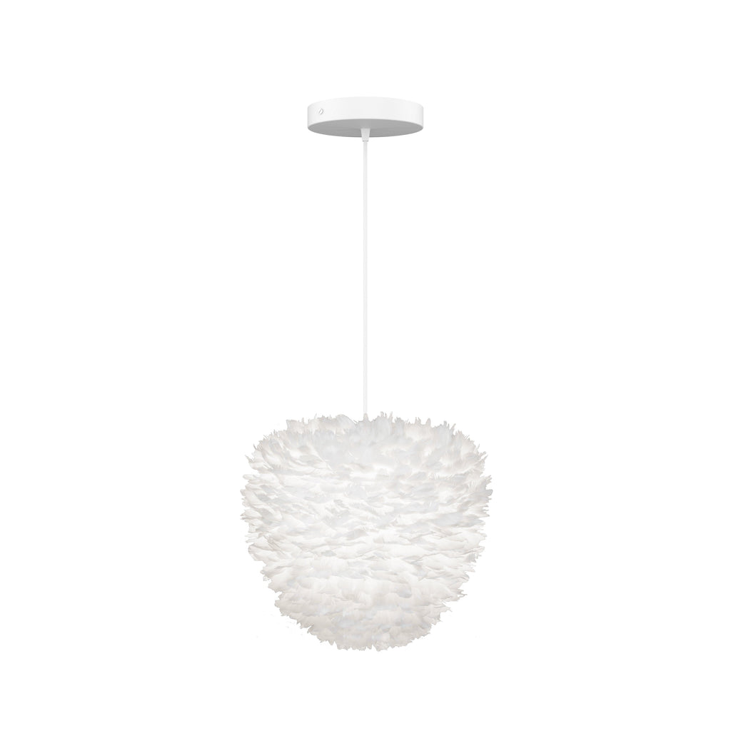 Eos Evia Medium Hardwired Pendant in White