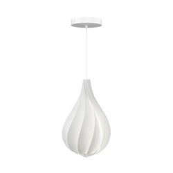 Alva Medium Hardwired Pendant, White Cord