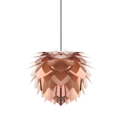 Silvia Copper Mini Plug-In Pendant, Black Cord