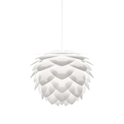 Silvia White Mini Plug-In Pendant, White Cord