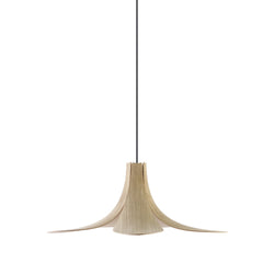 Jazz Plug-In Pendant in Light Oak, Black Cord
