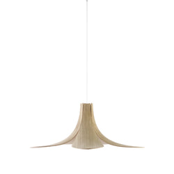 Jazz Plug-In Pendant in Light Oak, White Cord