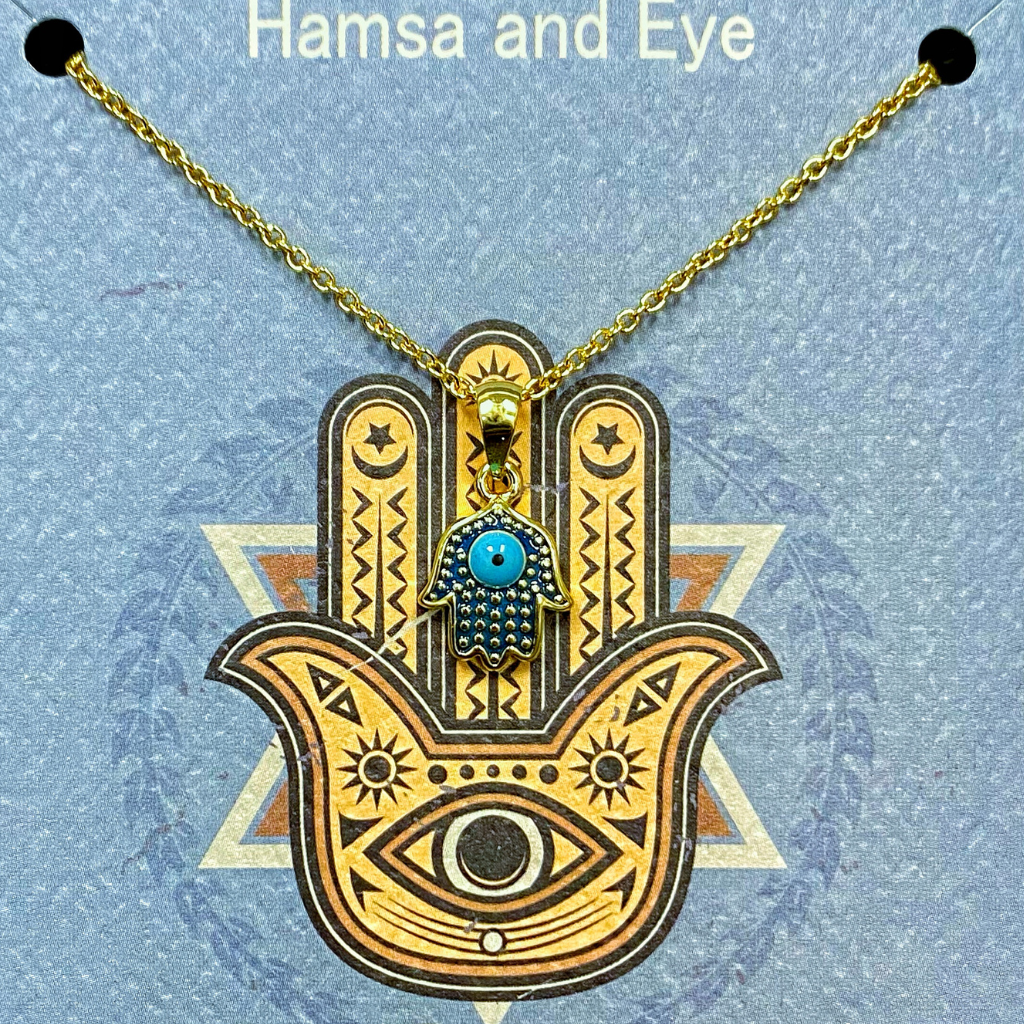 Hamsa w/ Eye Necklace