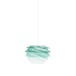 Carmina Mini Plug-In Pendant in Turquoise, White Cord