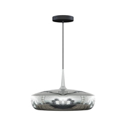 Clava Dine Pendant Polished Steel, Black Cord