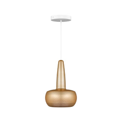 Clava Pendant Brushed Brass, White Cord