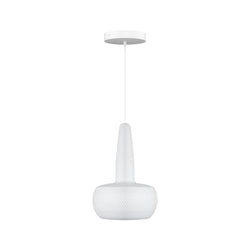 Clava Pendant Matte White, White Cord