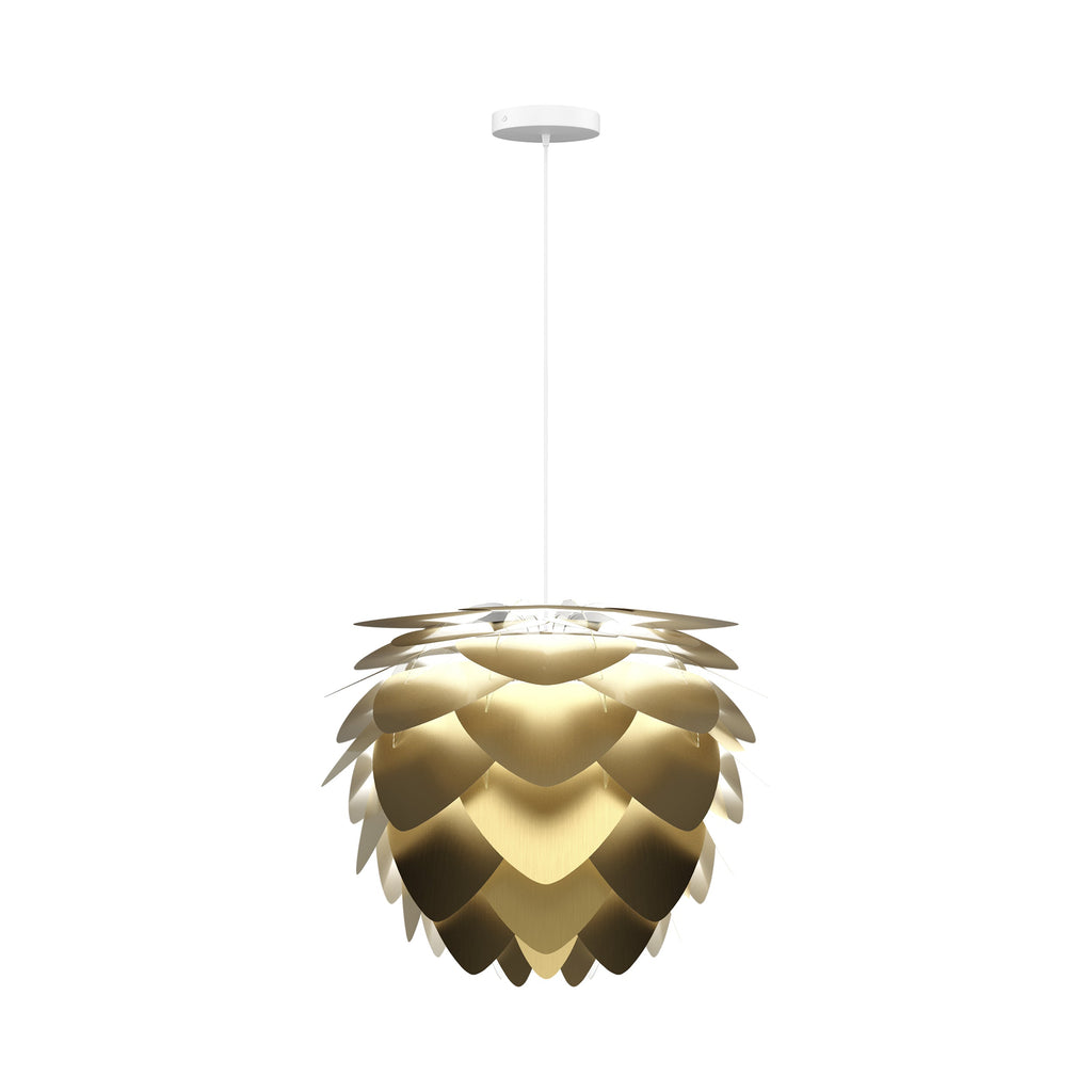 Aluvia Mini Hardwired Pendant in Brushed Brass