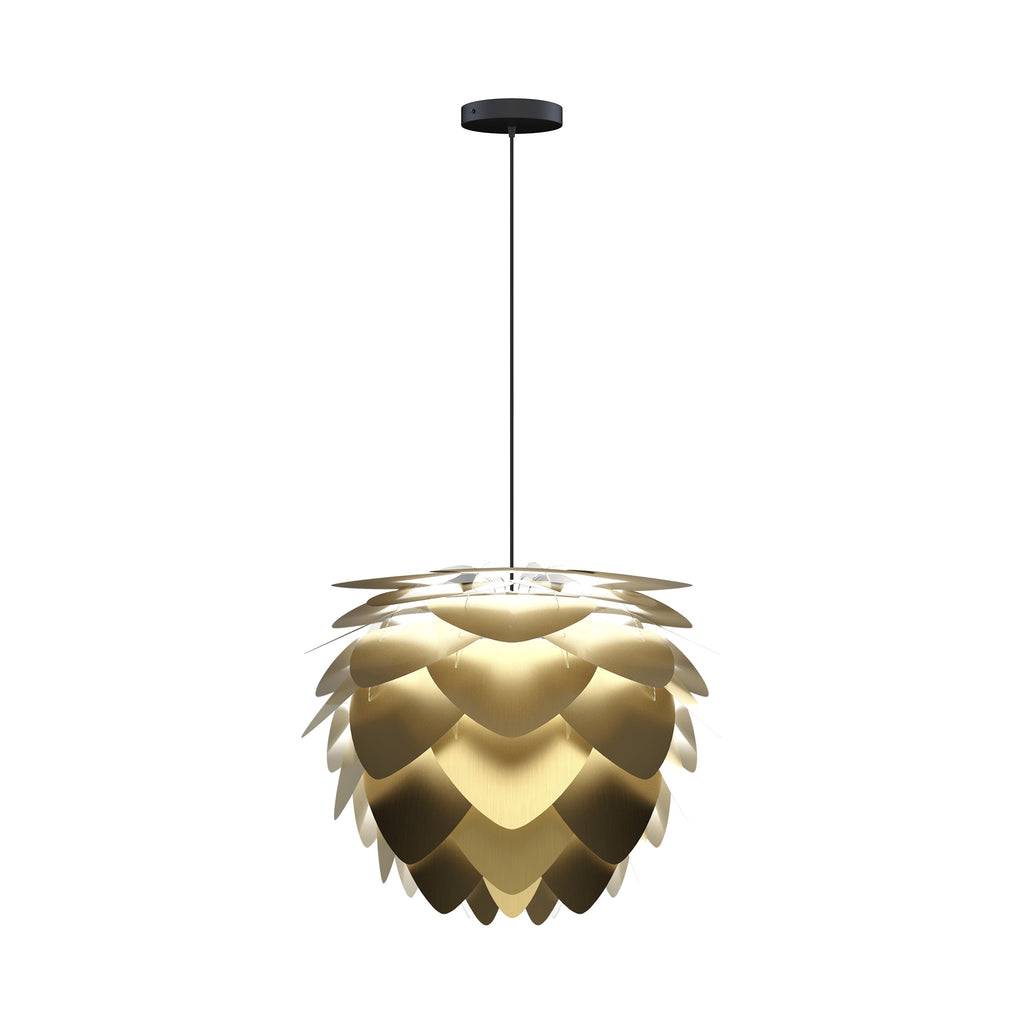 Aluvia Mini Hardwired Pendant in Brushed Brass
