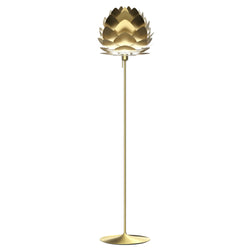 Aluvia Floor Lamp in Brushed Brass, Brushed Brass Base