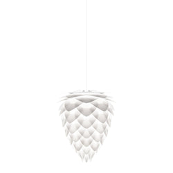 Conia White Medium Plug-In Pendant, White Cord