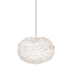 Eos XL Plug-In Pendant in White, Black Cord