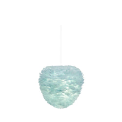 Eos Evia Medium Plug-In Pendant in Light Blue, White Cord