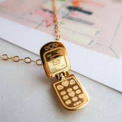 Call Me Maybe Flip Phone Necklace
