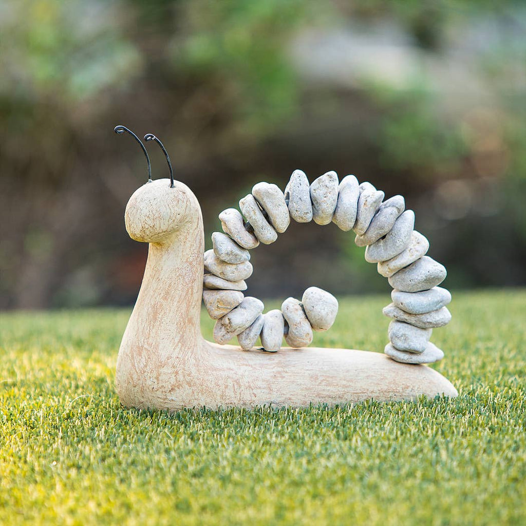 Beach Pebble Snails: Stone & Glass