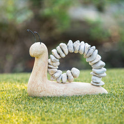 Beach Pebble Snails: Stone & Glass