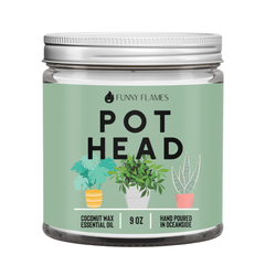 Pot Head, Plant Lover Gift, Plant Parent Gift Funny Candles: 4oz