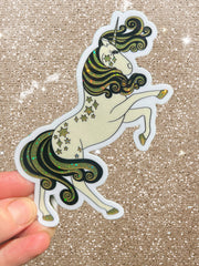Glitter Unicorn STICKER 3 Inch