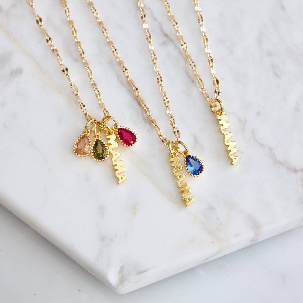 Birthstone Mama Necklace
