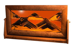 Alder Wood (Traditional) Moving Sand Art Pictures: Ocean Blue / Medium