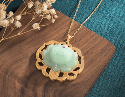Jade Lotus Necklace