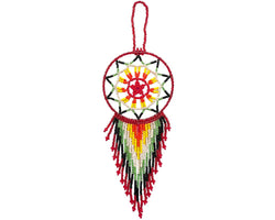 Round Beaded Dream Catcher Seed Bead Hanging Ornament