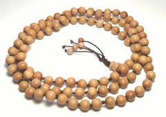 Sustainable Indian Sandalwood Knotted 108 Bead Mala - 8mm