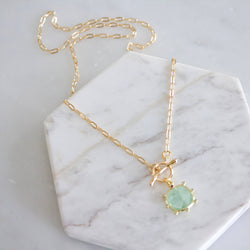 Green Fluorite Toggle Necklace 