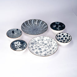 Nippon Blue Set of 6 Bowls and Plate Set In Gift Box (1/12)