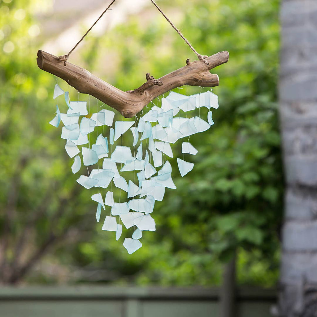 Raindrop Butterfly Mobiles - Aqua Recycled Bottles: Large 22