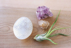 Etched Selenite Palmstone 