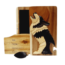 Howl at the Moon - Hand Carved Keepsake Gift Box