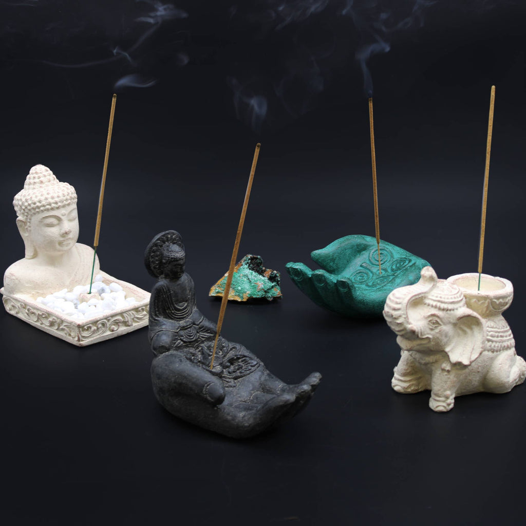 SCV-05 - Buddha & Hand Incense Burner (black)