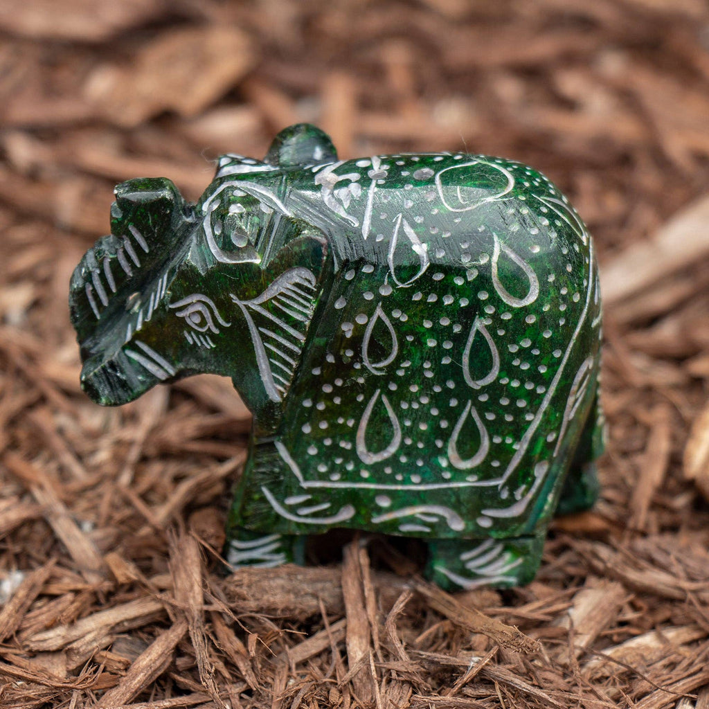 Elephant Soapstone Incense Holder -- Pack of 4