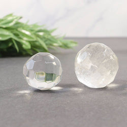 Clear Quartz Mini Faceted Ball | Clear Quartz Crystal