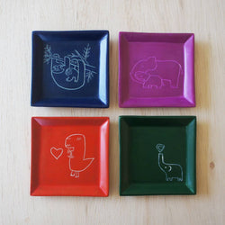 Square Animal Dish: T-Rex Square Dish