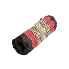 Zafuko Rollable Yoga & Meditation Cushion: Black/Red / Large