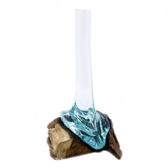 MGW-04 - Molten Glass on Wood - Vase