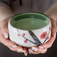 Ume Plum Blossoms Mini Matcha Bowl 8oz 3.75